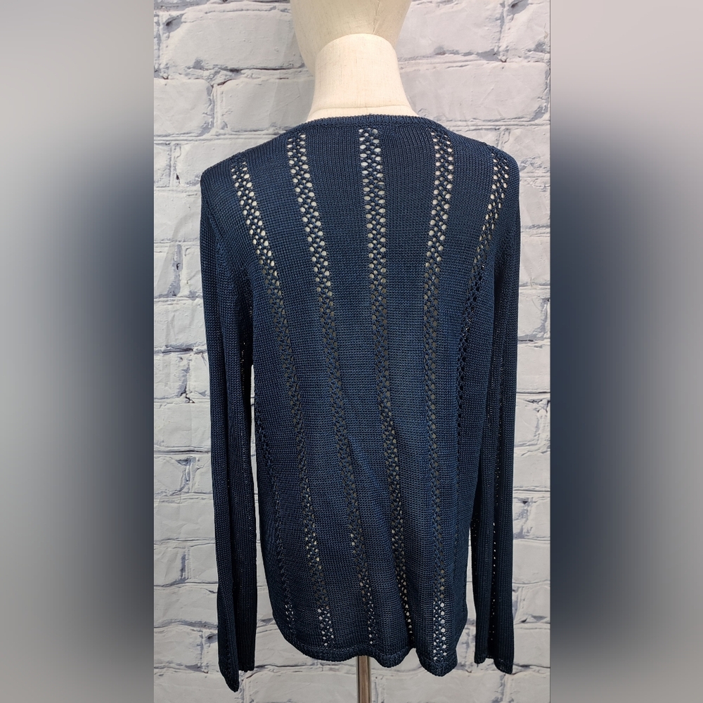 Karen Kane Women's Button Up Sweater Knit 100% Rayon Cardigan Vintage 90s Medium - Picture 6 of 16